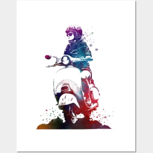 Motor scooter sport art Posters and Art